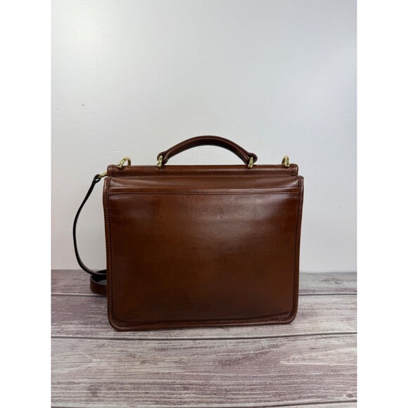 Vintage COACH Willis #9927 Brown Leather Crossbody HandBag Beautiful Condition - Picture 4 of 17